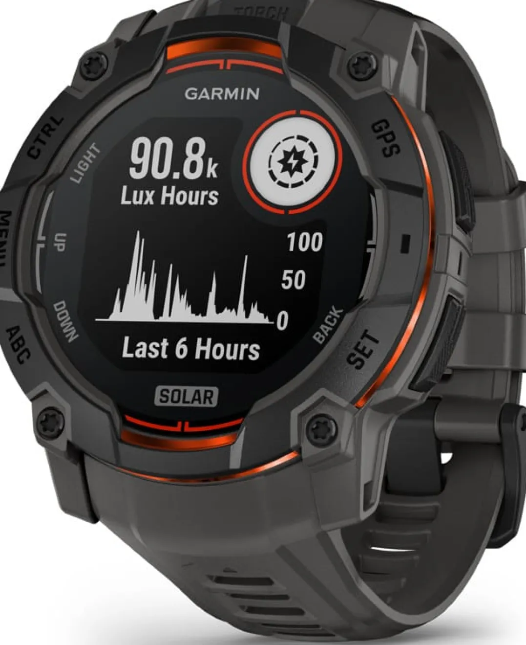 Garmin Instinct 3 Solar Black Bezel With Charcoal Band