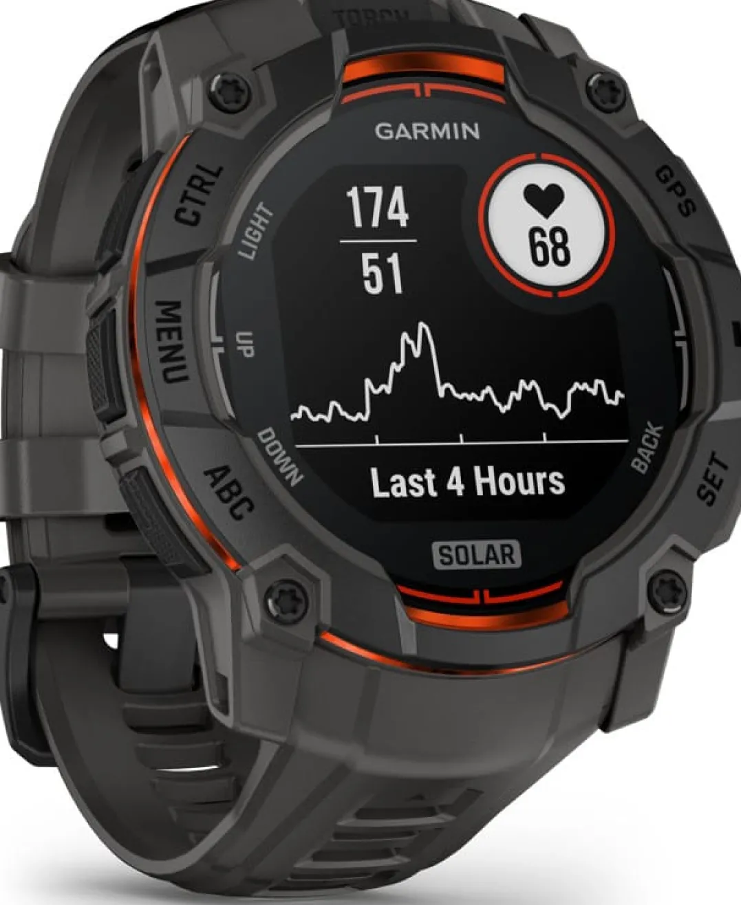 Garmin Instinct 3 Solar Black Bezel With Charcoal Band