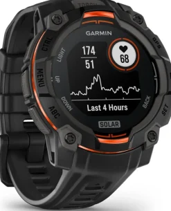 Garmin Instinct 3 Solar, 45mm Black Bezel With Black Band