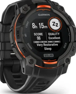 Garmin Instinct 3 Solar, 45mm Black Bezel With Black Band