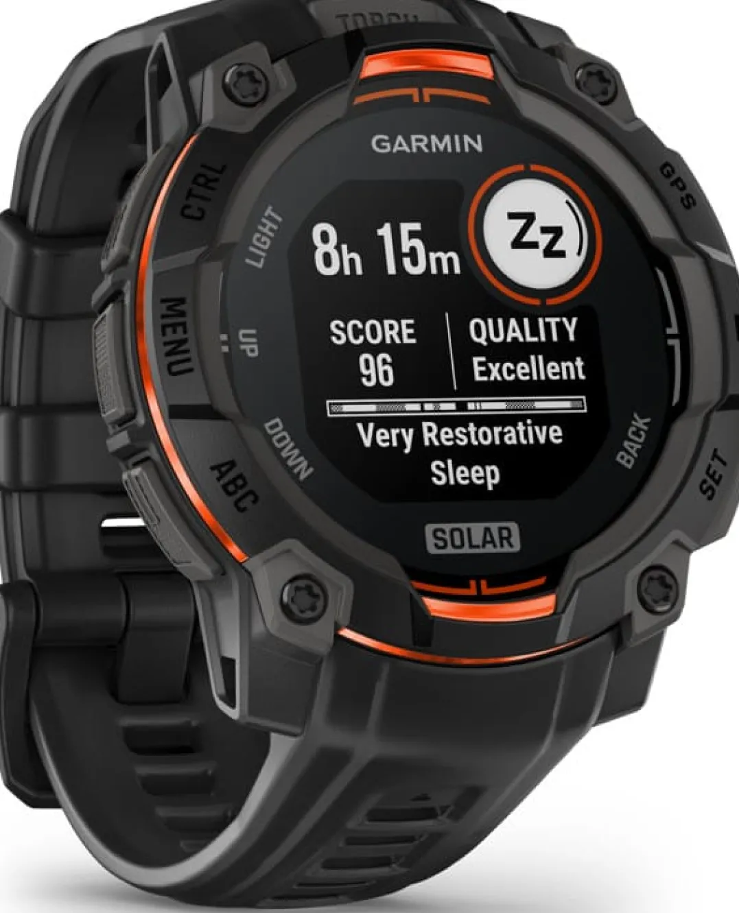 Garmin Instinct 3 Solar, 45mm Black Bezel With Black Band