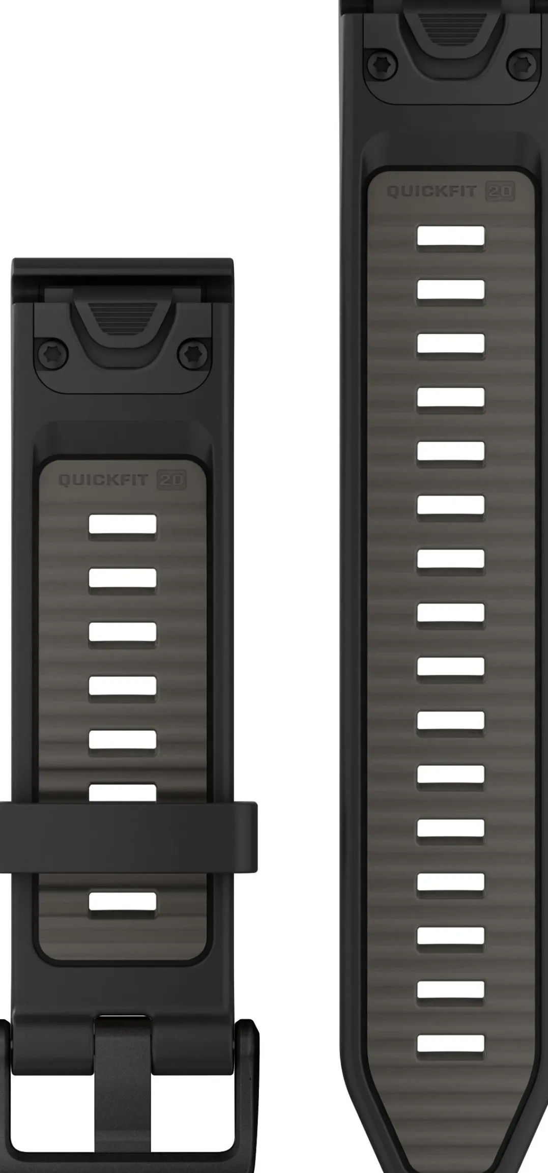Garmin Quickfit Watch Bands Black/pebble Gray Silicone