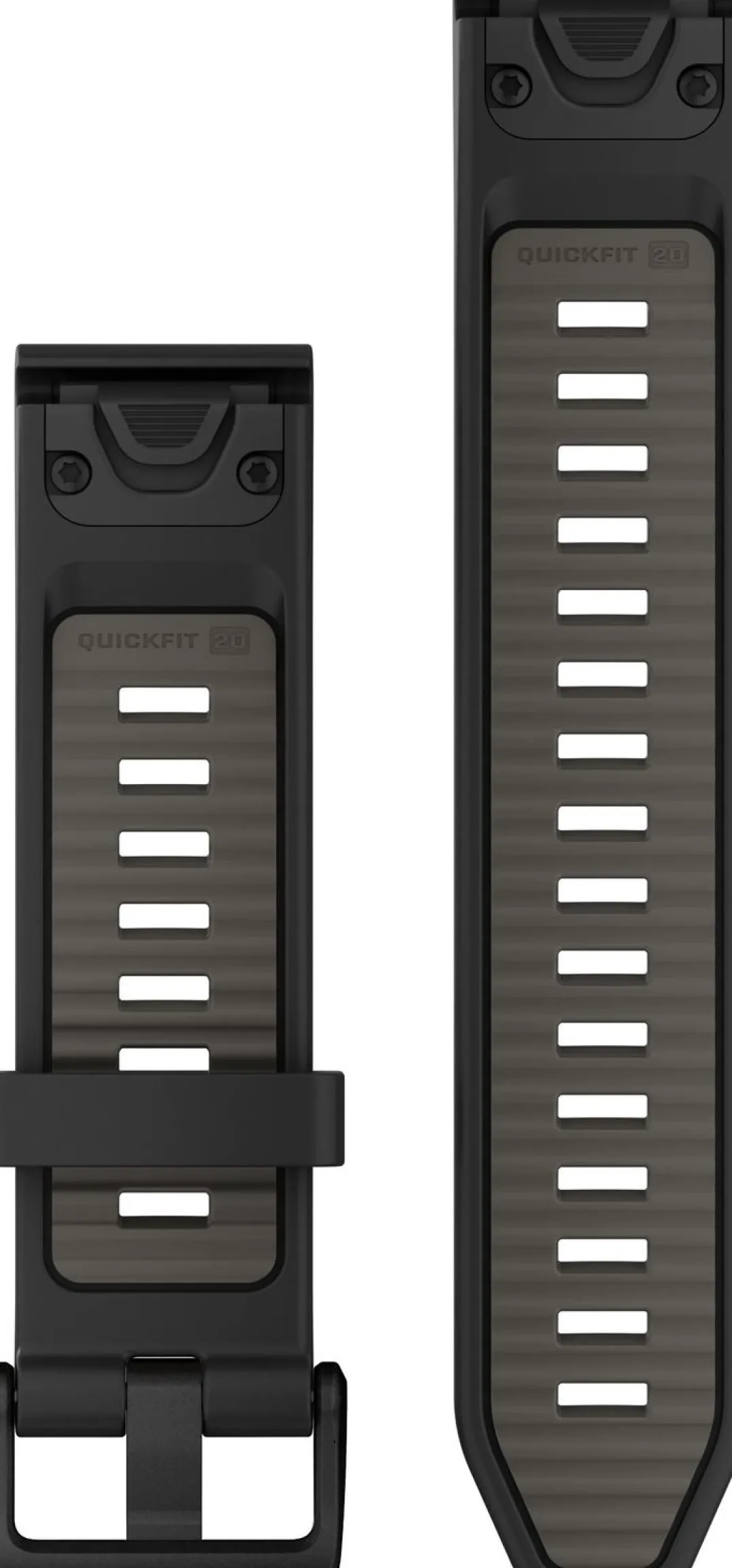 Garmin Quickfit Watch Bands Black/pebble Gray Silicone