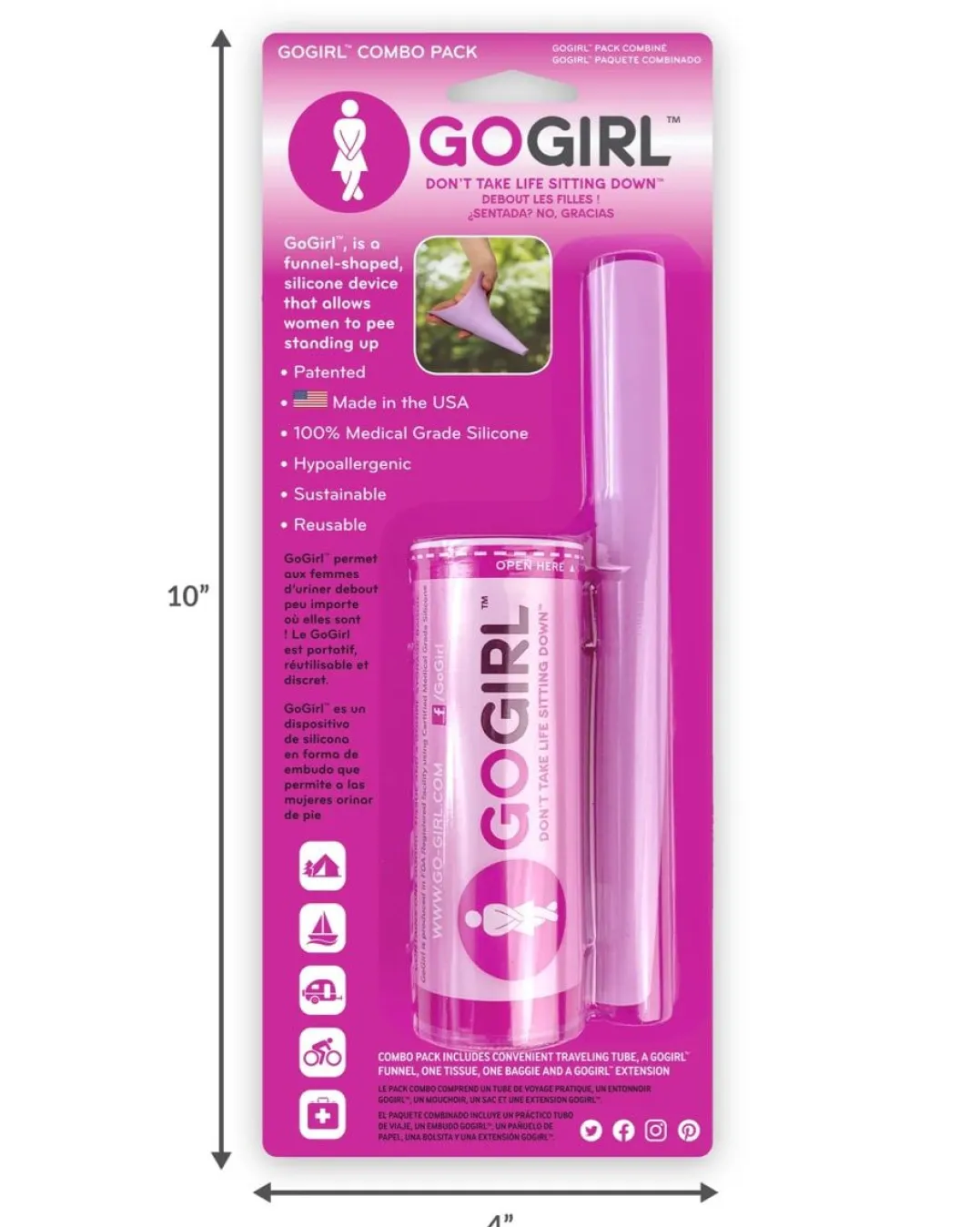 GoGirl Women's GoGirl Combo Pack Pink
