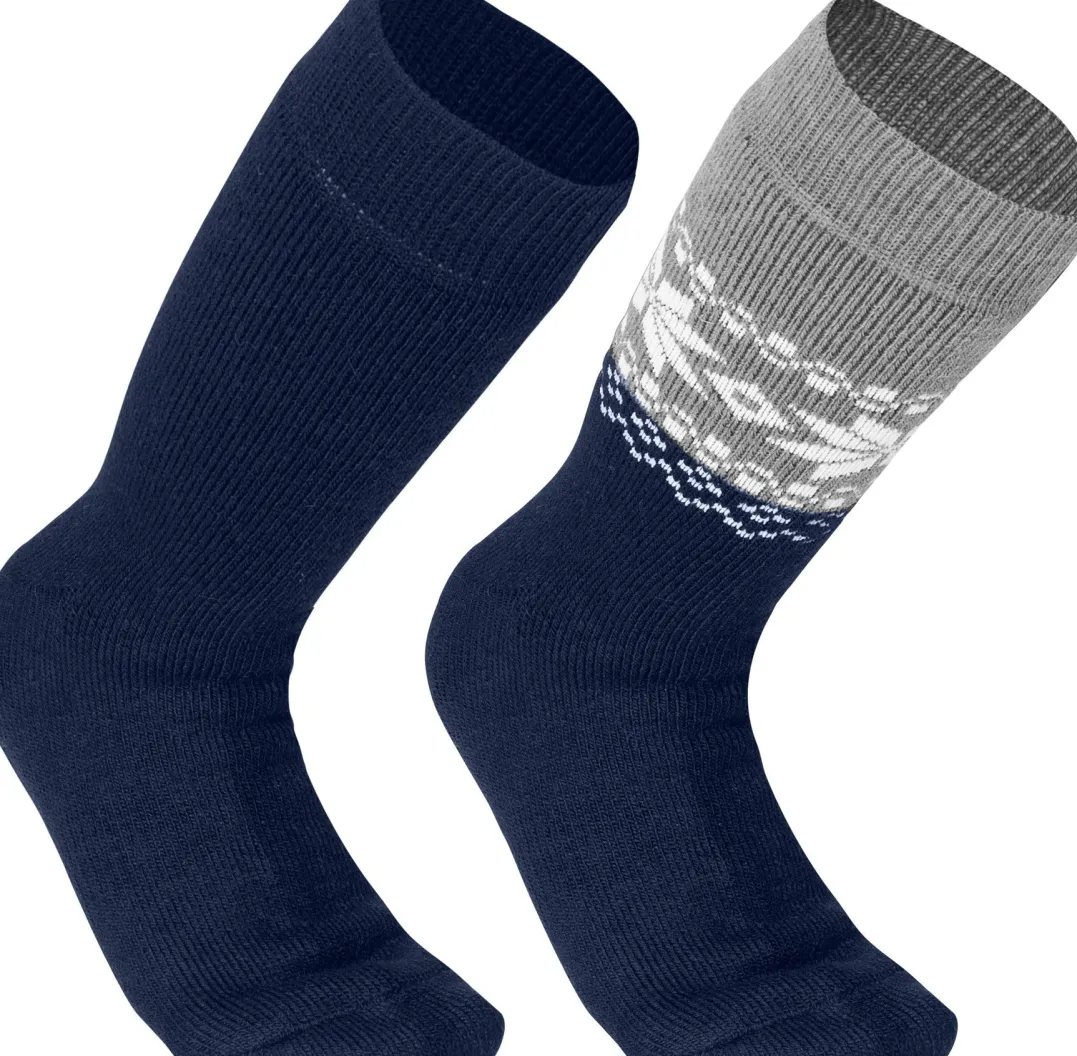 Gridarmor Alpacka Wool Heritage Socks 2p Adult Navy Blazer