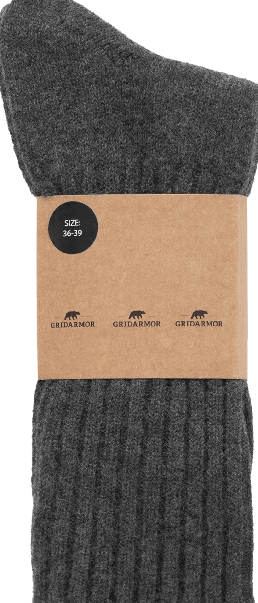 Gridarmor Classic Wool Sock Grey Melange
