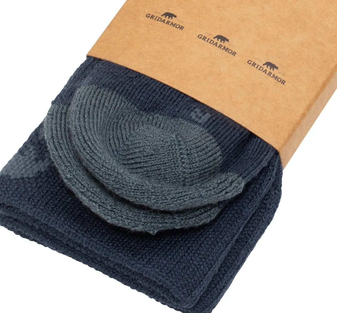 Gridarmor Kids' Alpin Merino Ski Sokk Jr Navy Blazer