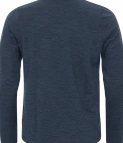 Gridarmor Men's Merino Wool Ls Tee Navy Blazer Melange