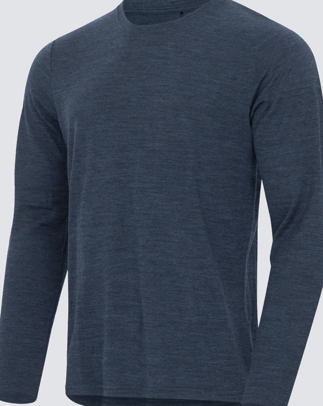 Gridarmor Men's Merino Wool Ls Tee Navy Blazer Melange