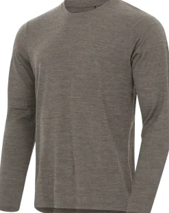 Gridarmor Men's Merino Wool Ls Tee Dusty Olive Melange