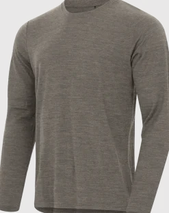 Gridarmor Men's Merino Wool Ls Tee Dusty Olive Melange