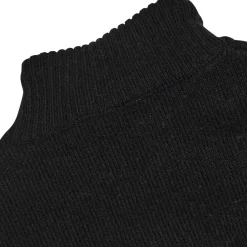Gridarmor Men's Snøkrystall Solid Half Zip Ullgenser Black Beauty