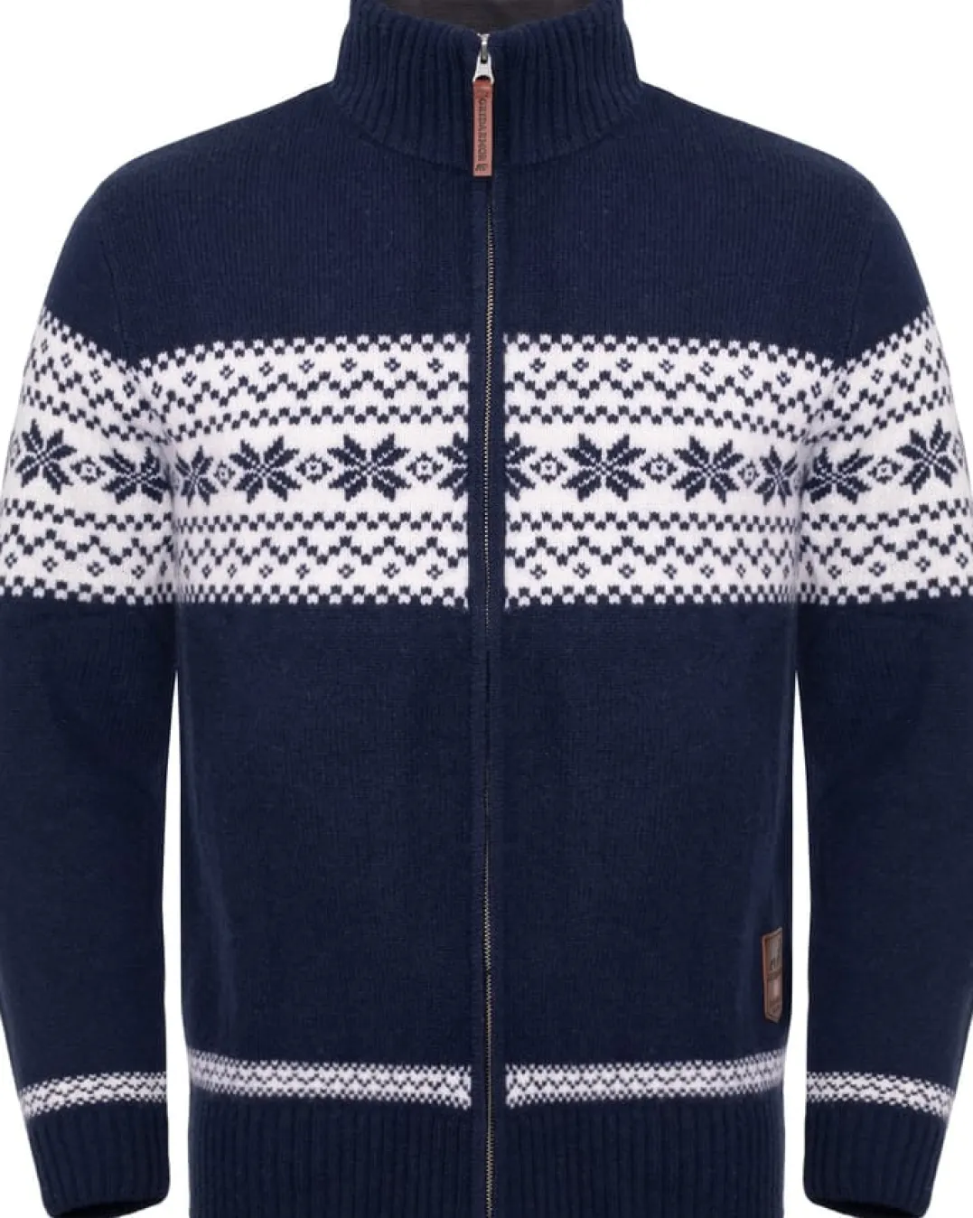 Gridarmor Men's Snøstjerne Full Zip Ullgenser Navy Blazer
