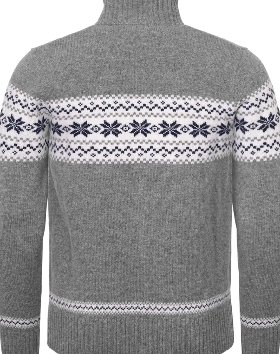 Gridarmor Men's Snøstjerne Full Zip Ullgenser Mid Grey Melange