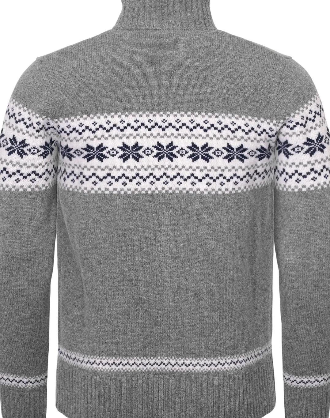 Gridarmor Men's Snøstjerne Full Zip Ullgenser Mid Grey Melange