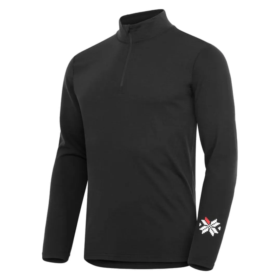 Gridarmor Merino Undertøy Zip Top Men Black Beauty