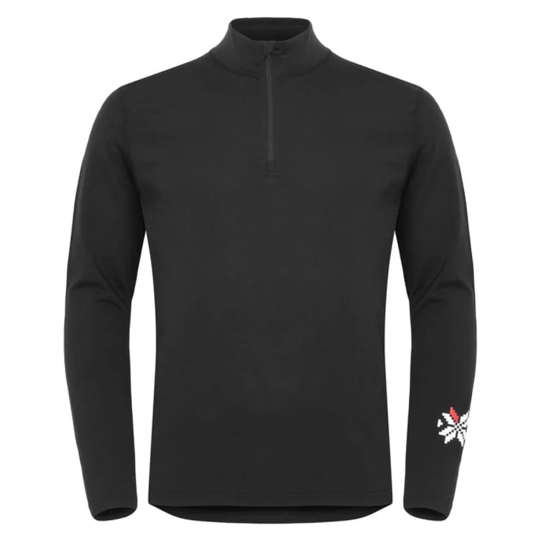 Gridarmor Merino Undertøy Zip Top Men Black Beauty