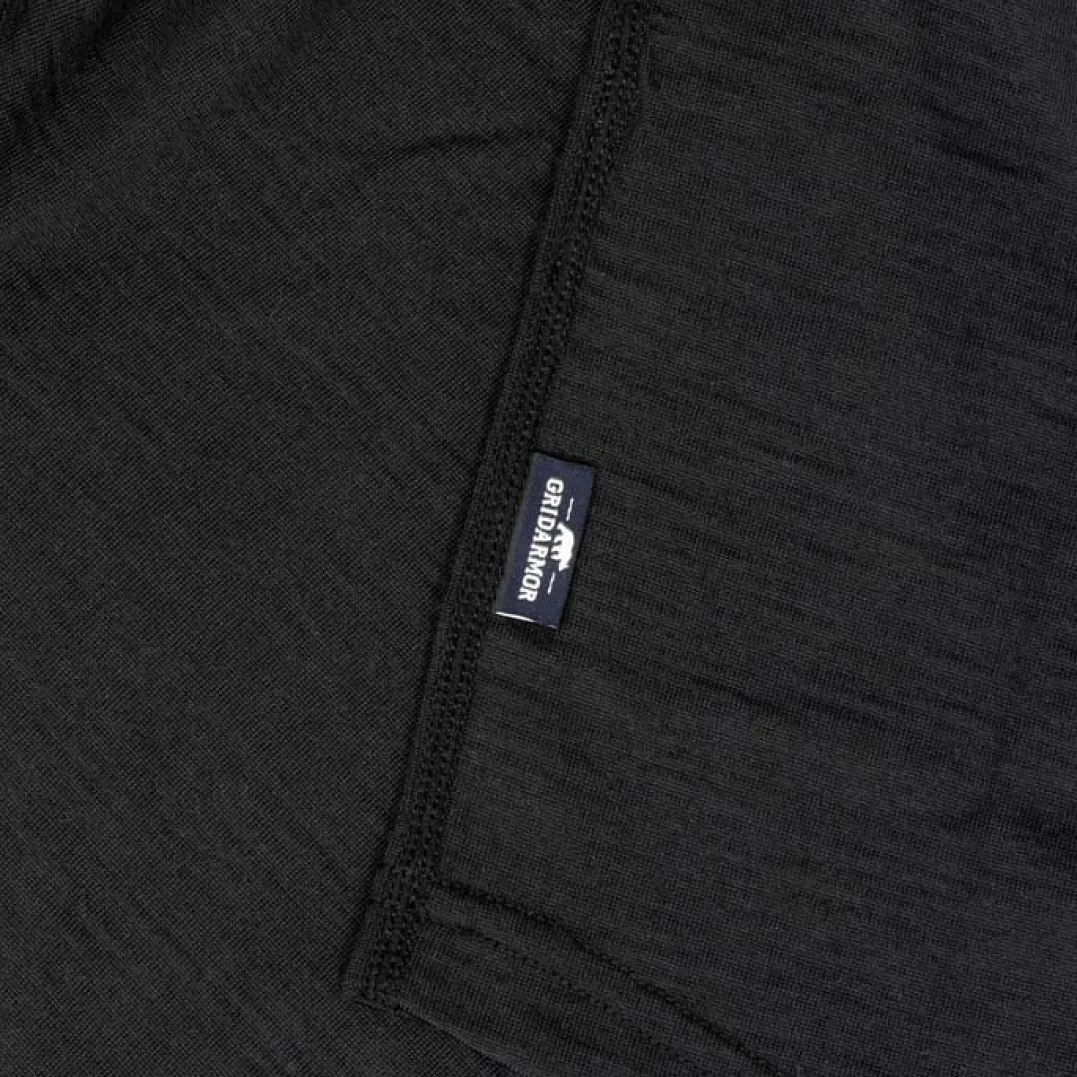 Gridarmor Merino Undertøy Zip Top Men Black Beauty
