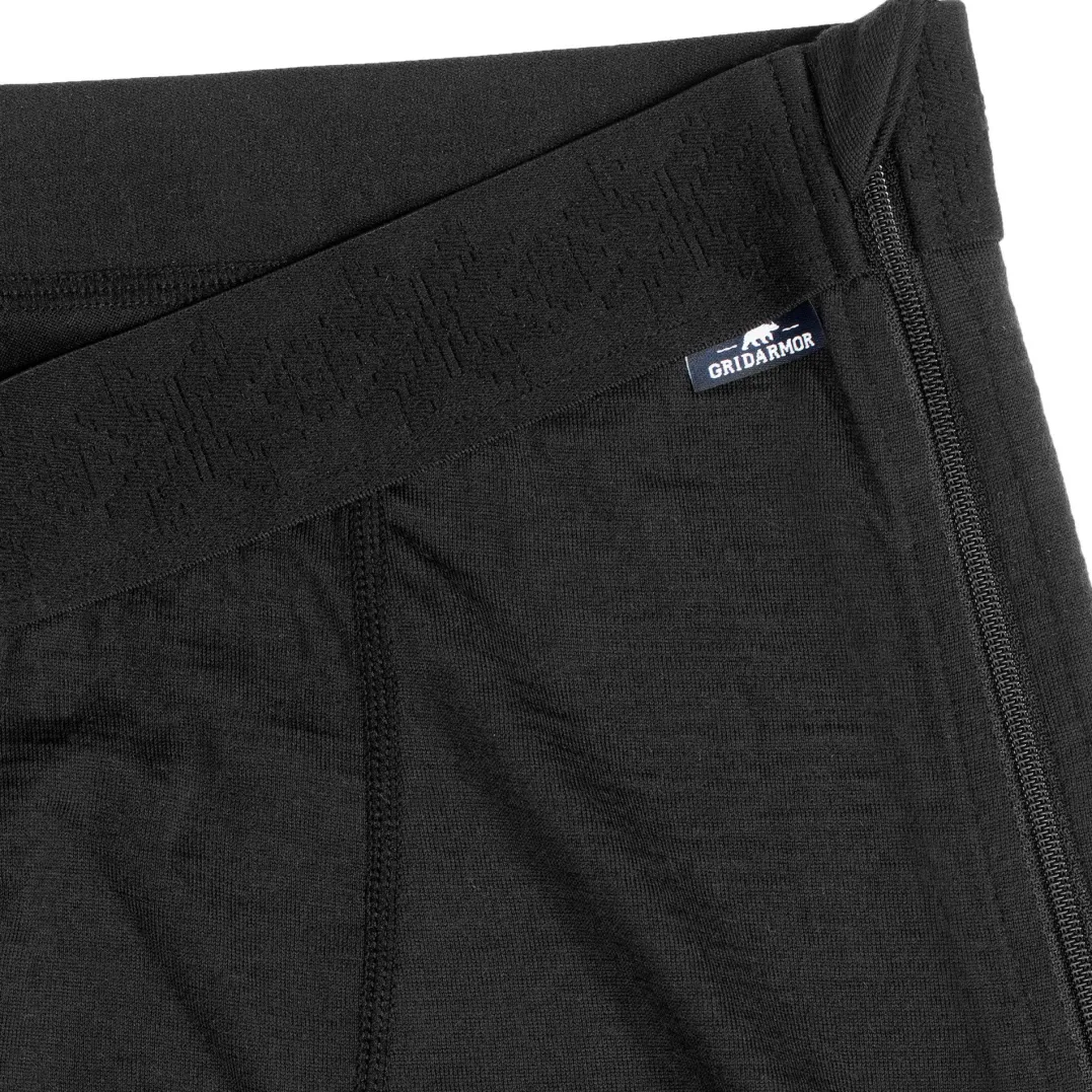Gridarmor Merino Undertøy Zip Longs Men Black Beauty