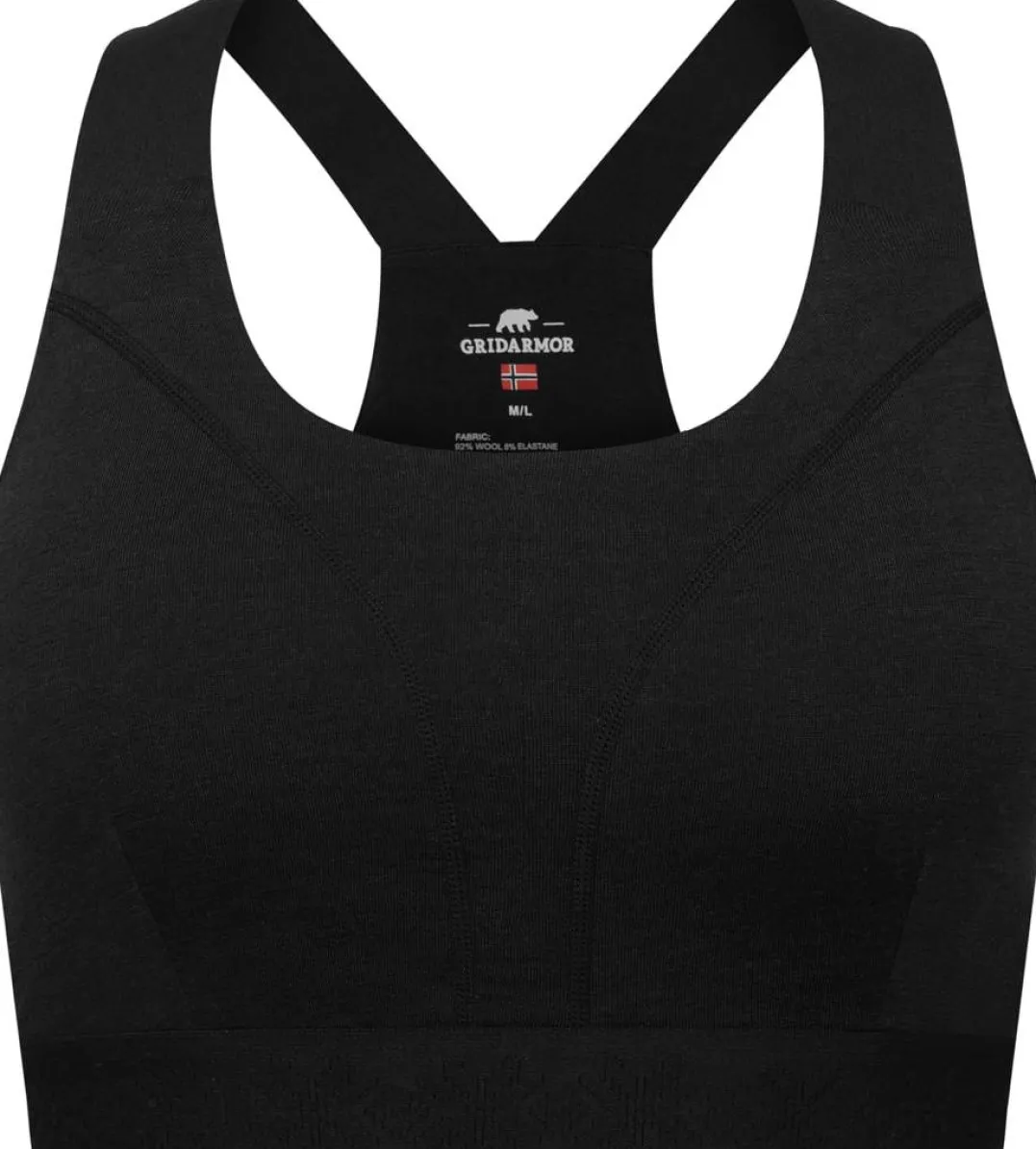 Gridarmor Merino Wool Soft Bra Wmn Black Beauty