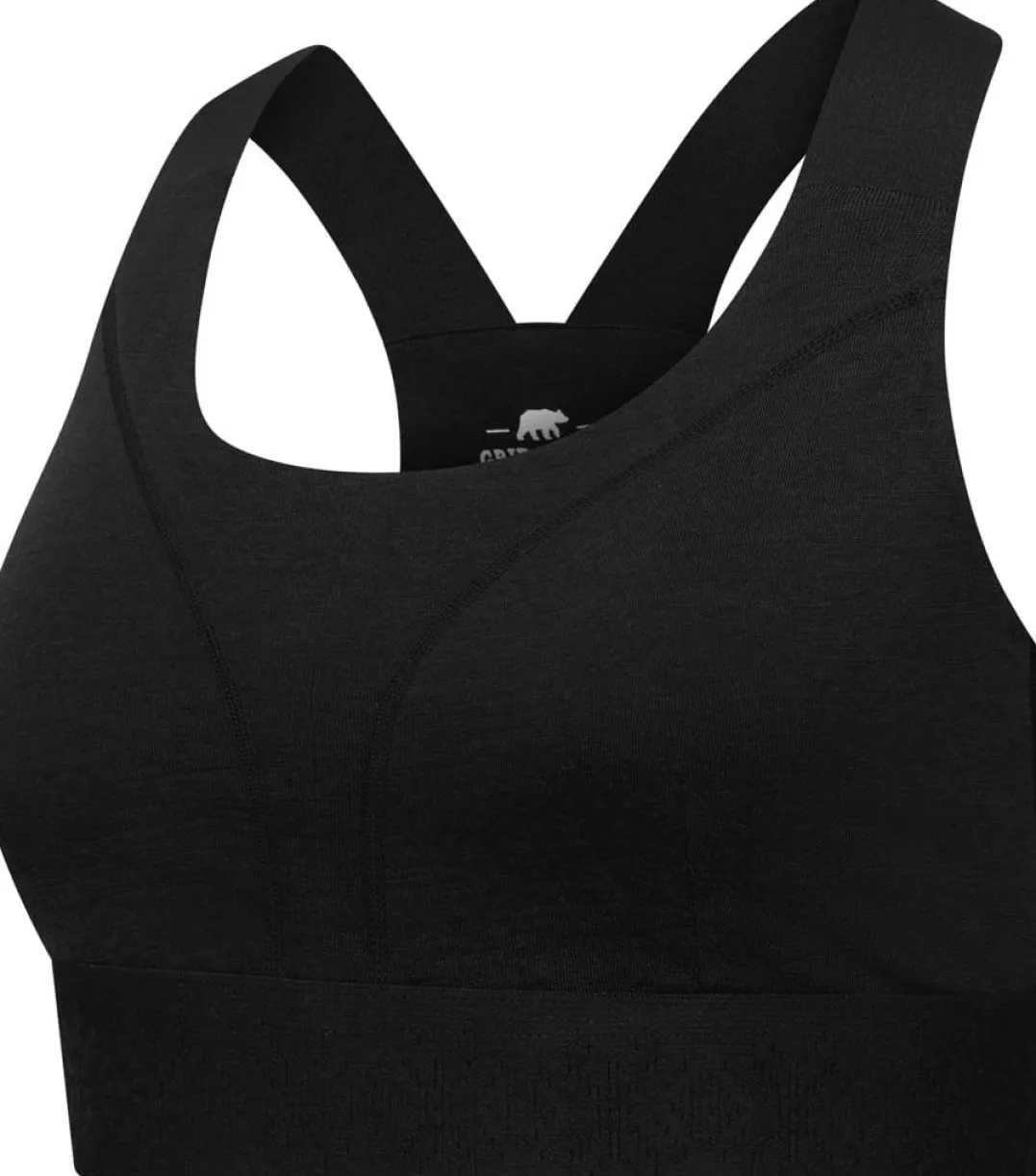 Gridarmor Merino Wool Soft Bra Wmn Black Beauty