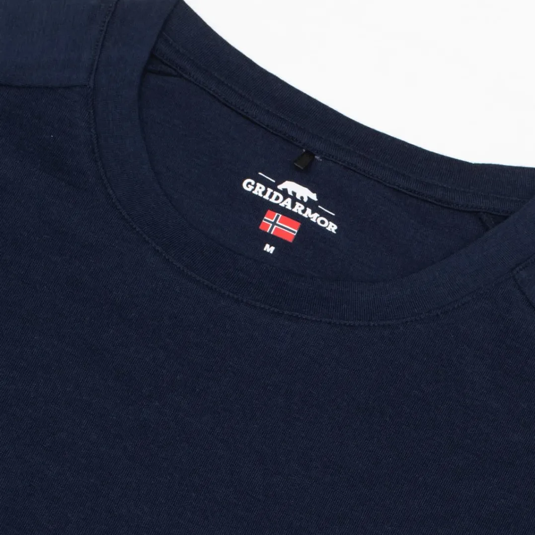 Gridarmor Merino Wool Tee Men Navy Blazer