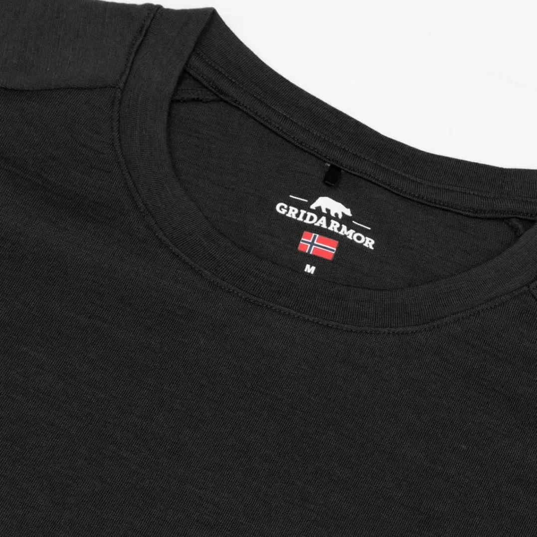 Gridarmor Merino Wool Tee Men Black Beauty