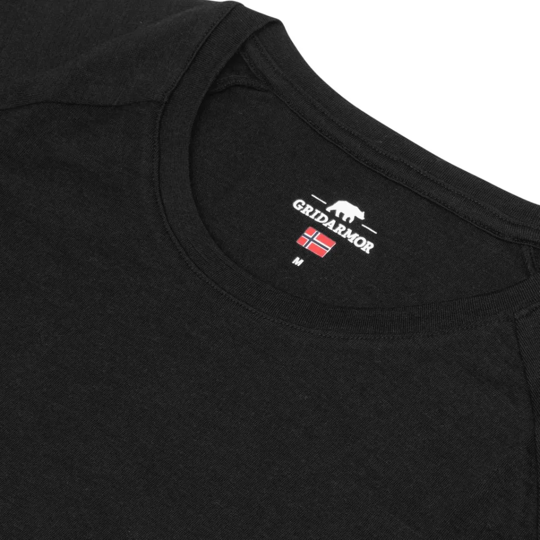 Gridarmor Merino Wool Tee Wmn Black Beauty