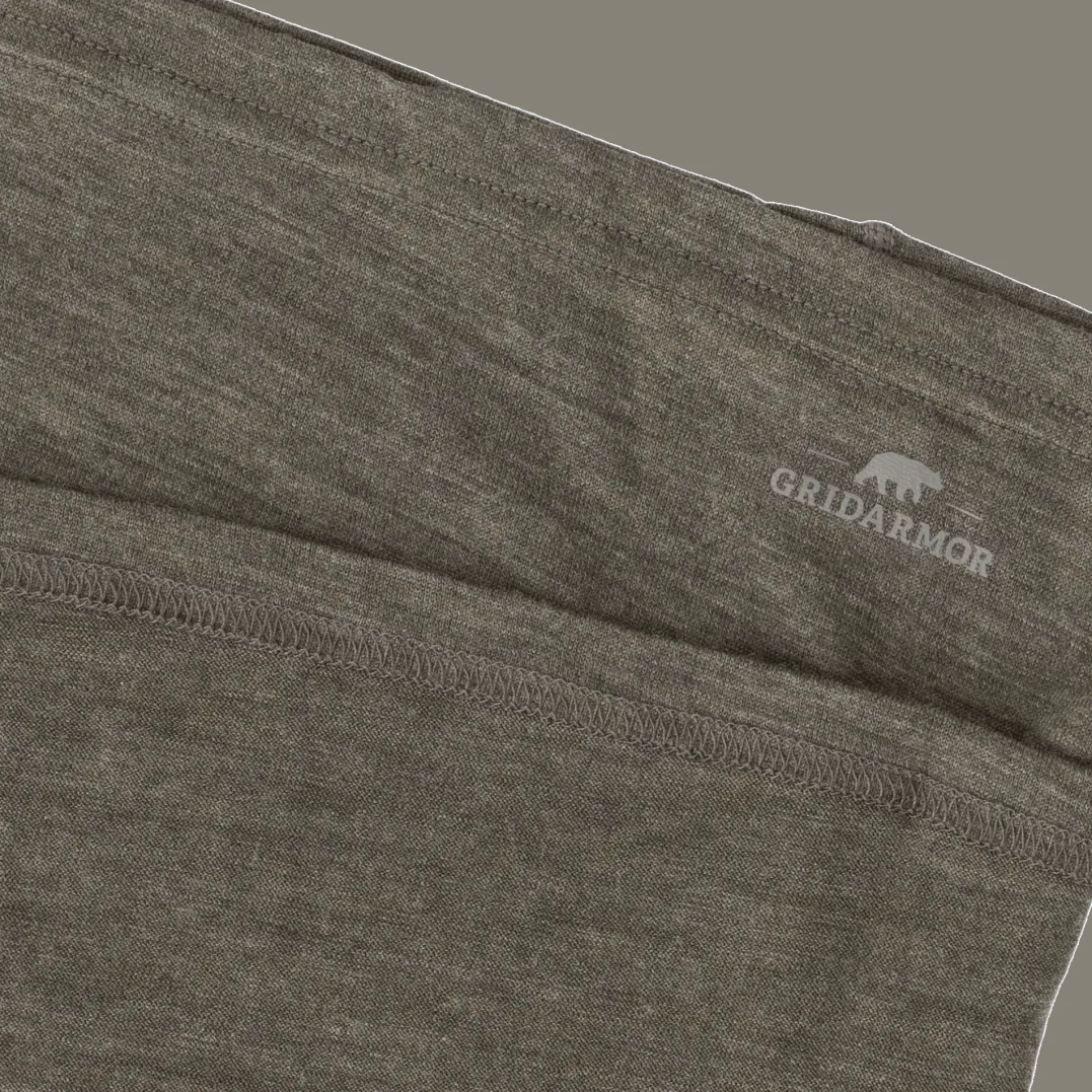 Gridarmor Merino Wool Tube Dusty Olive Melange