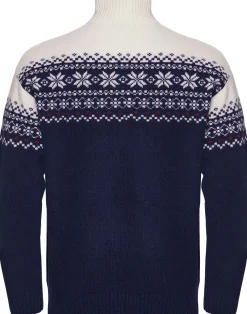 Gridarmor Snøkrystall Hz Ullgenser Men Dark Navy/White/Red