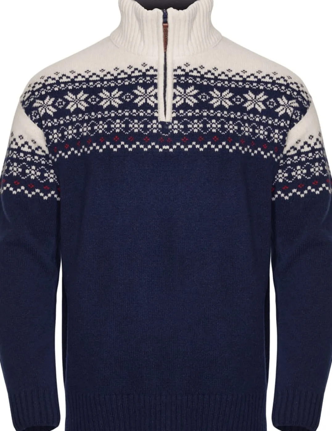 Gridarmor Snøkrystall Hz Ullgenser Men Dark Navy/White/Red