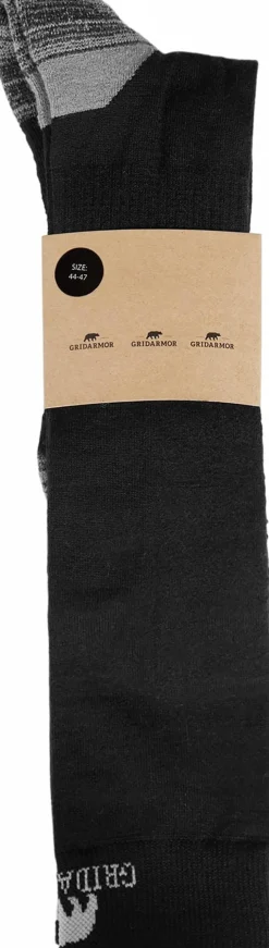 Gridarmor Solid Alpine Merino Wool Sock Black Beauty