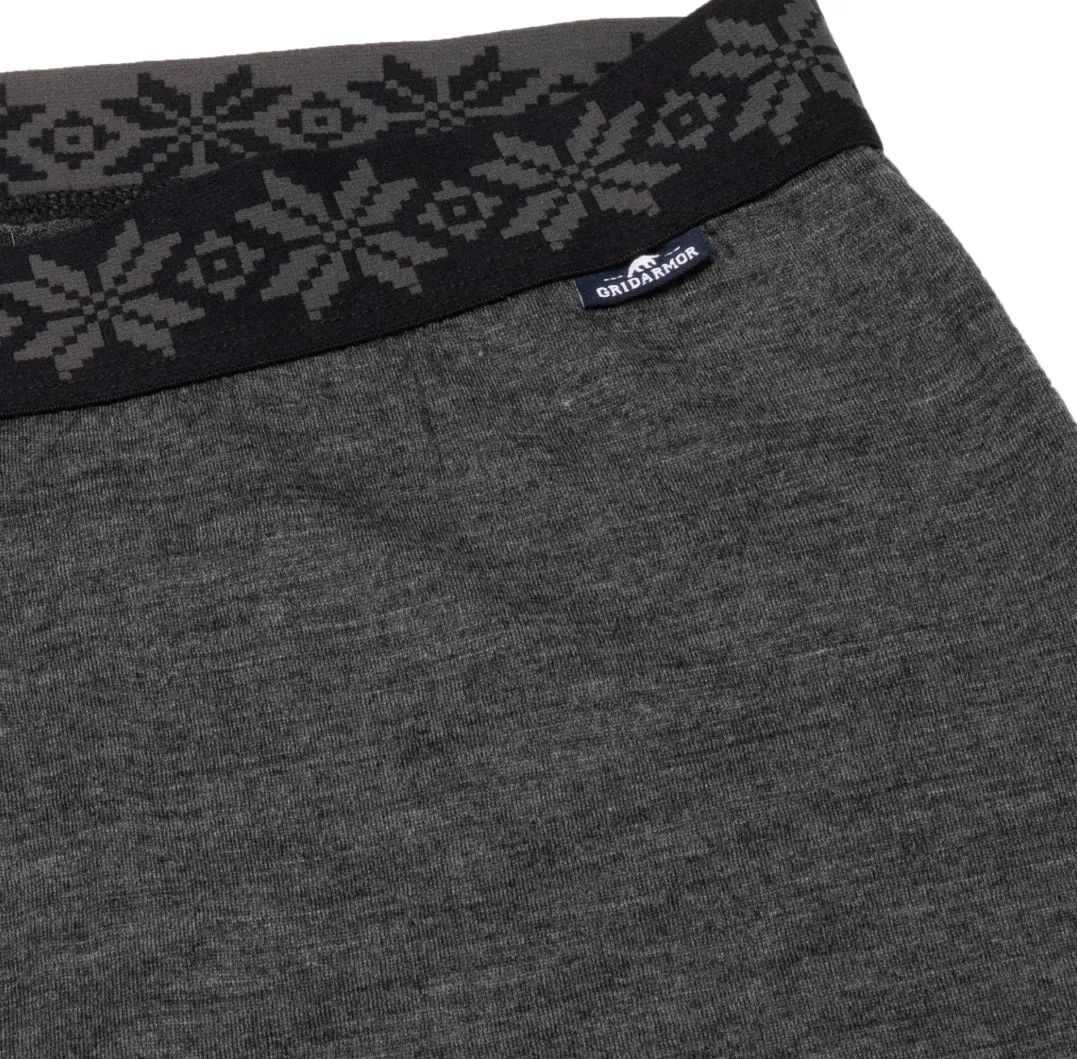 Gridarmor Viks Wool Undertøy Longs Wmn Dk. Greymelange