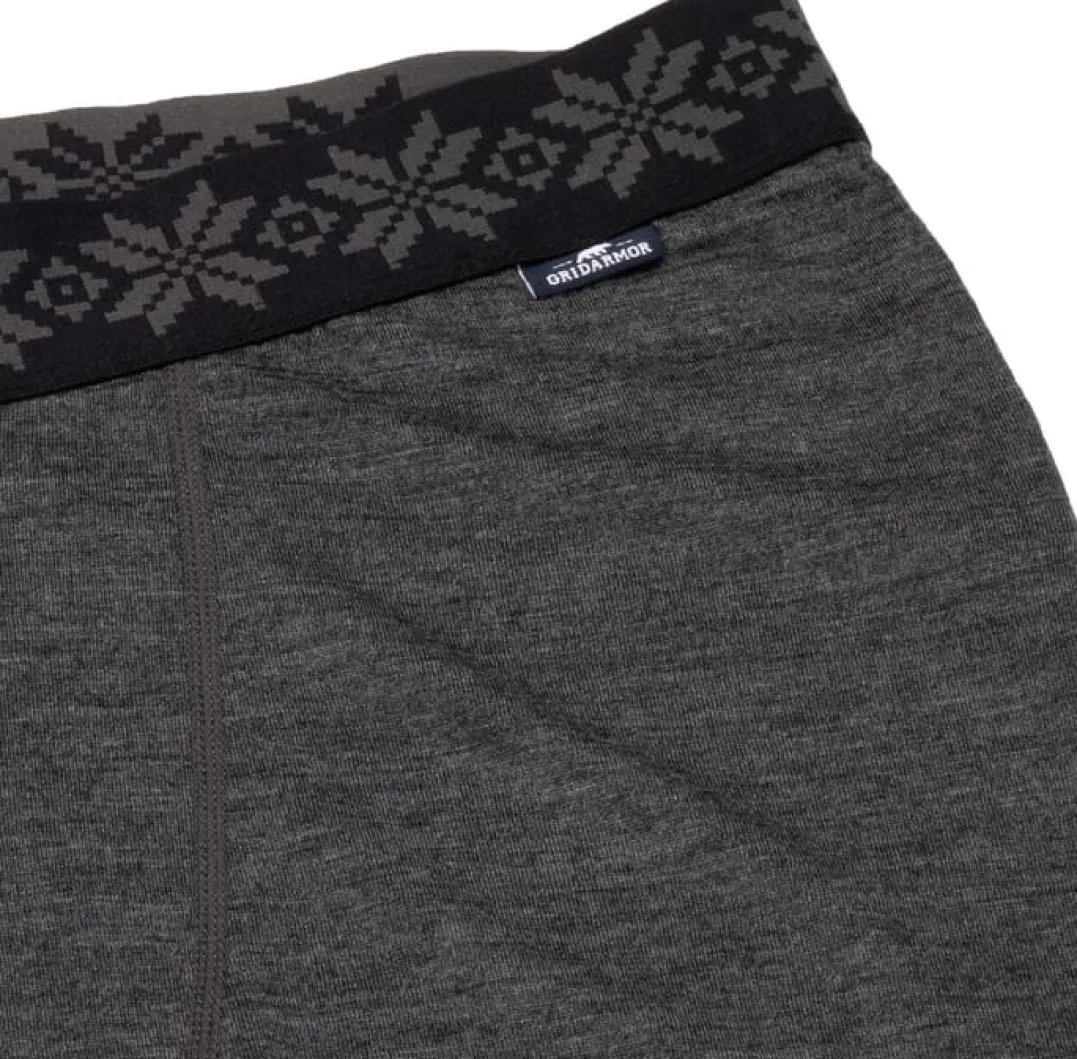 Gridarmor Viks Wool Undertøy Longs Men Dark Greymelange