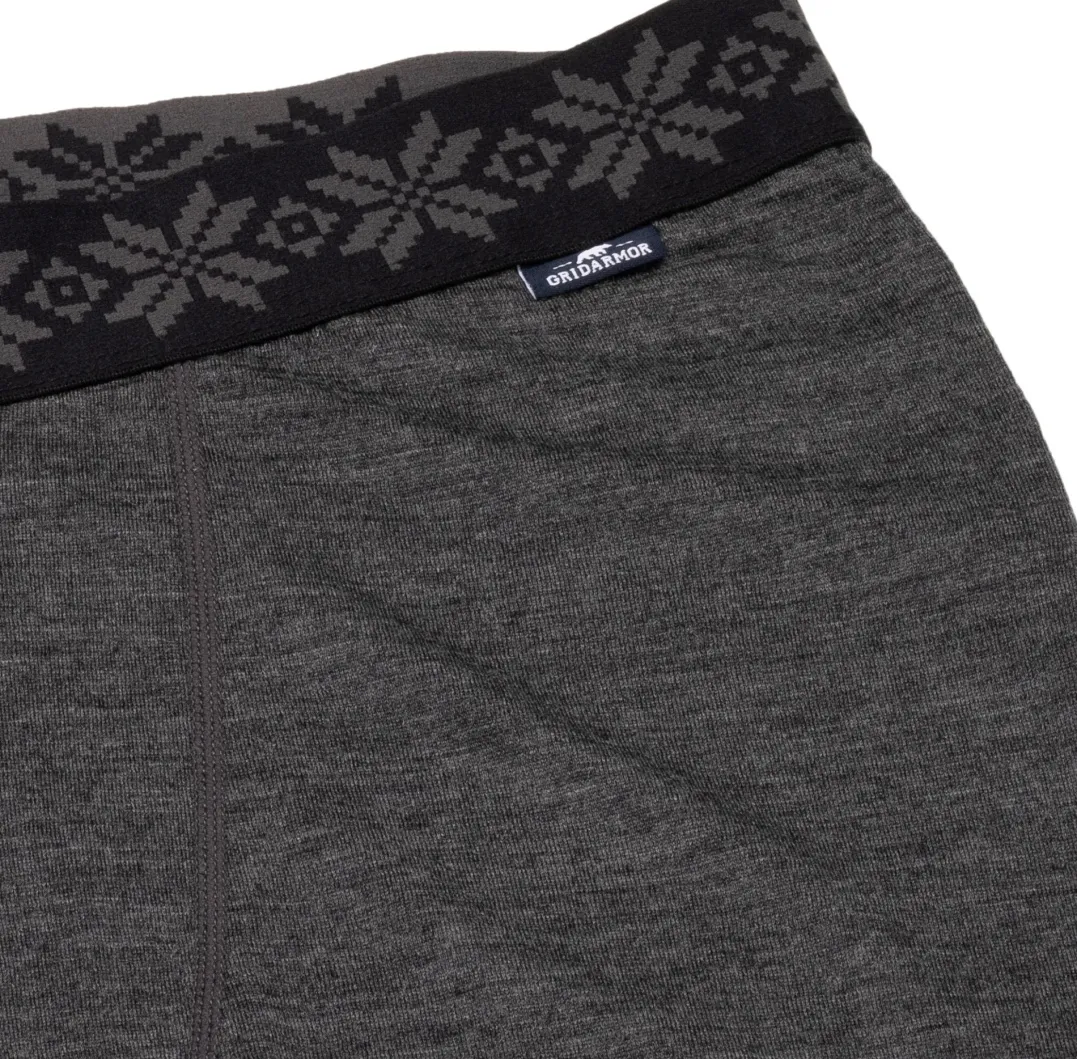 Gridarmor Viks Wool Undertøy Longs Men Dark Greymelange