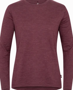 Gridarmor Women's Merino Wool LS Tee Fig Melange