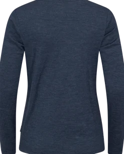 Gridarmor Women's Merino Wool LS Tee Navy Blazer Melange