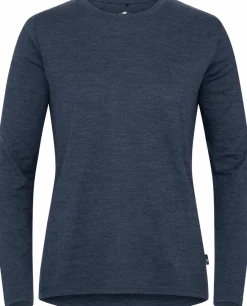 Gridarmor Women's Merino Wool LS Tee Navy Blazer Melange