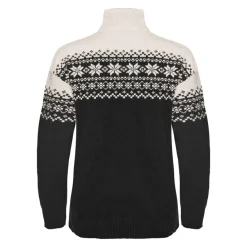 Gridarmor Women's Snøkrystall Half Zip Ullgenser Black/White