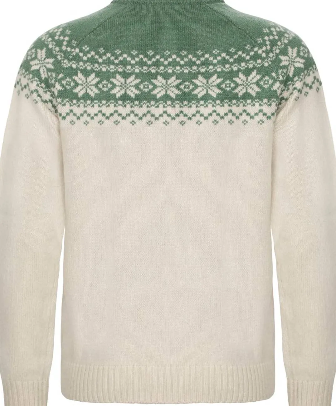 Gridarmor Women’s Snøkrystall Round Neck Ullgenser White/green
