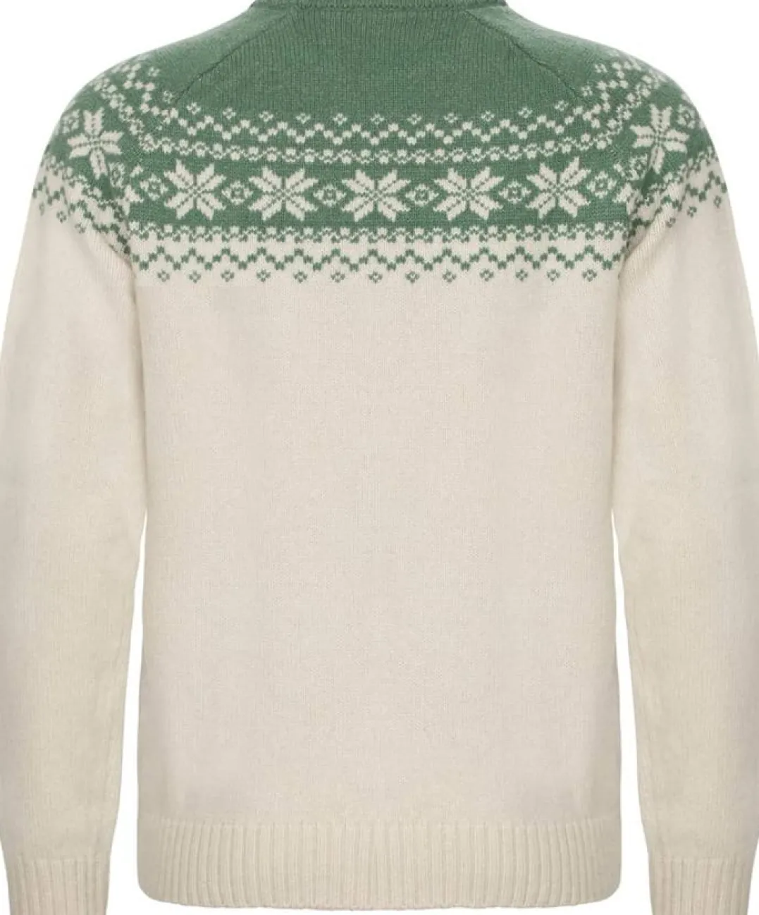 Gridarmor Women’s Snøkrystall Round Neck Ullgenser White/green