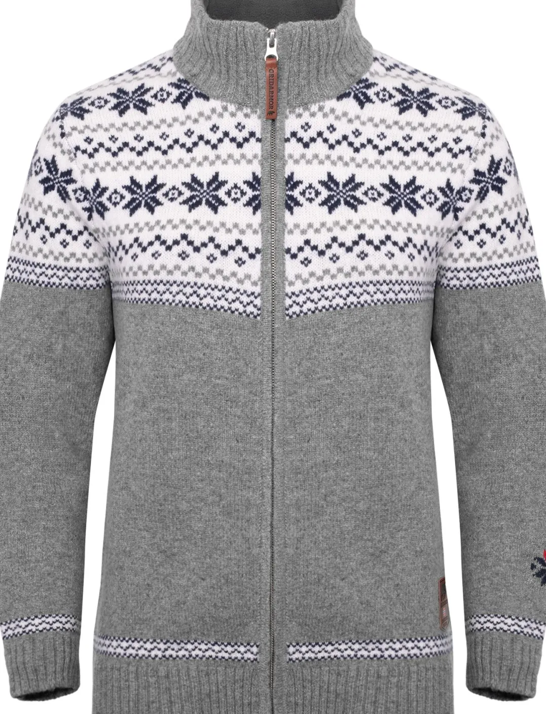 Gridarmor Women's Snøstjerne Full Zip UllgenserMid Grey Melange