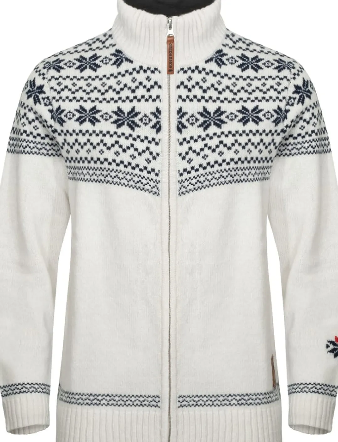 Gridarmor Women's Snøstjerne Full Zip UllgenserBright White