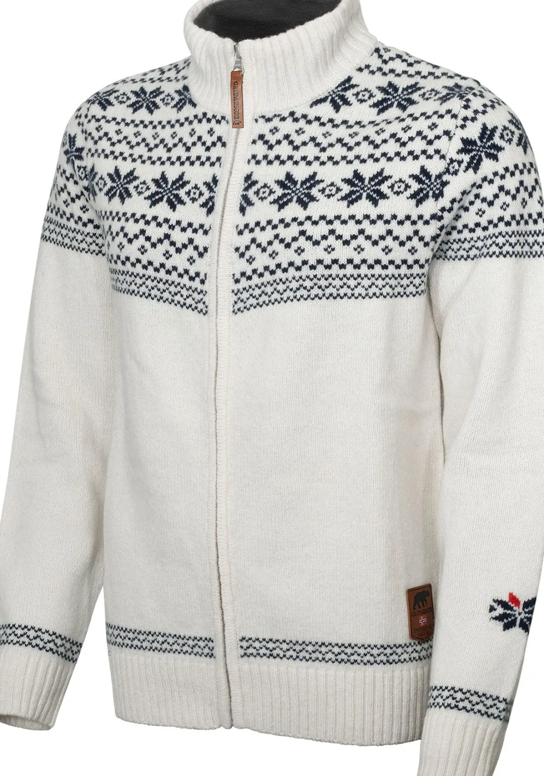 Gridarmor Women's Snøstjerne Full Zip UllgenserBright White