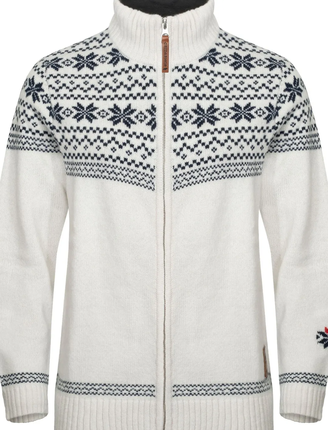 Gridarmor Women's Snøstjerne Full Zip UllgenserBright White