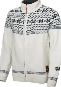 Gridarmor Women's Snøstjerne Full Zip UllgenserBright White