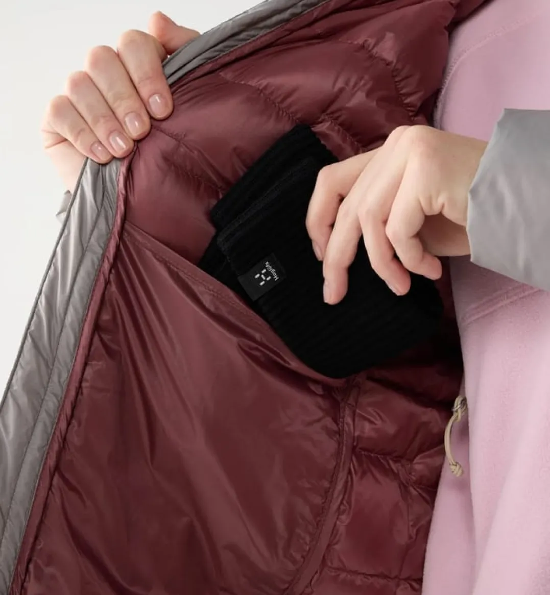 Haglöfs Women's Roc Flash Down Hood Stone Brick