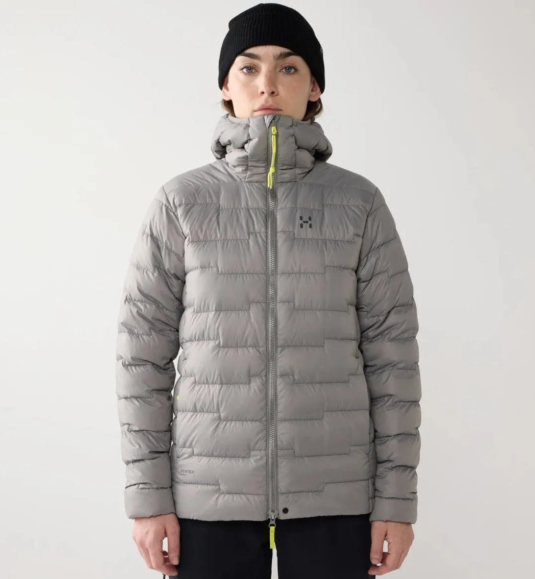 Haglöfs Women's Roc Flash Down Hood Stone Brick