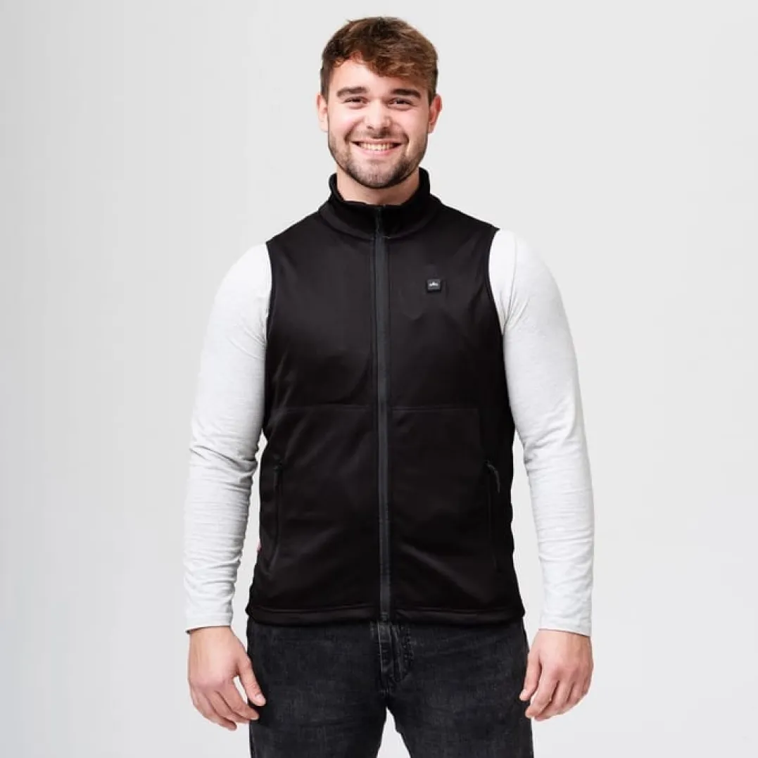 Heat Experience HeatX Heated Fleece Vest Mens Black
