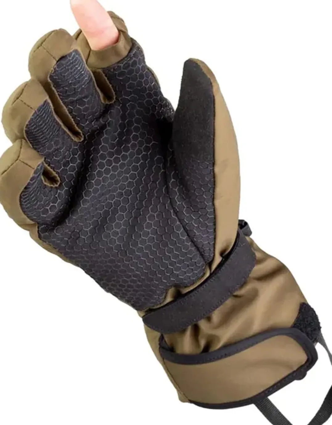 Heat Experience HEHS heated hunting gloves Green/black